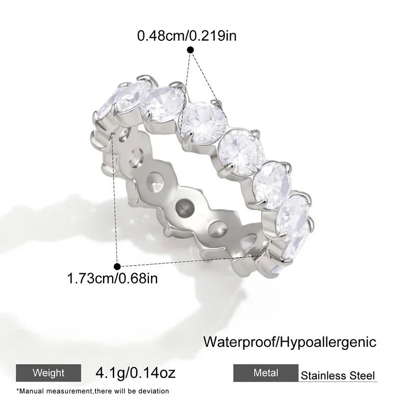 Zircon Ring With A Light Luxury And High-End Feel