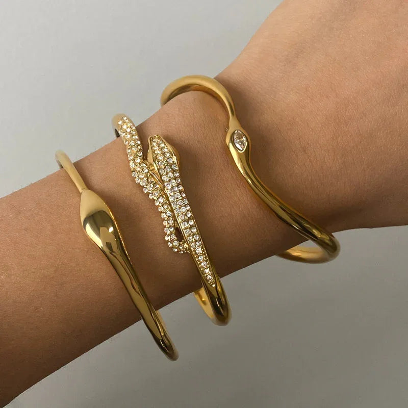 18k gold bangles