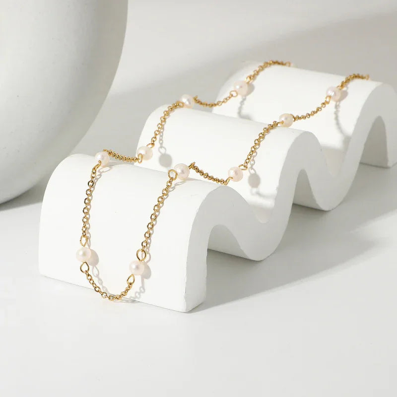 18k gold plated stainless steel necklace