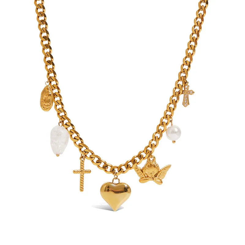 heart pendant necklace gold