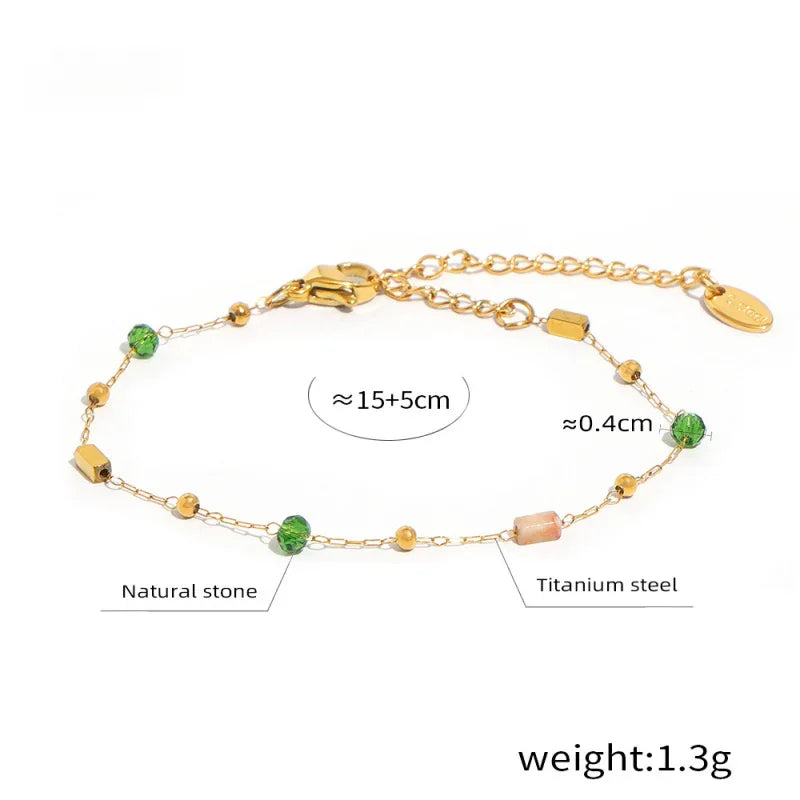 Natural stone beaded necklace