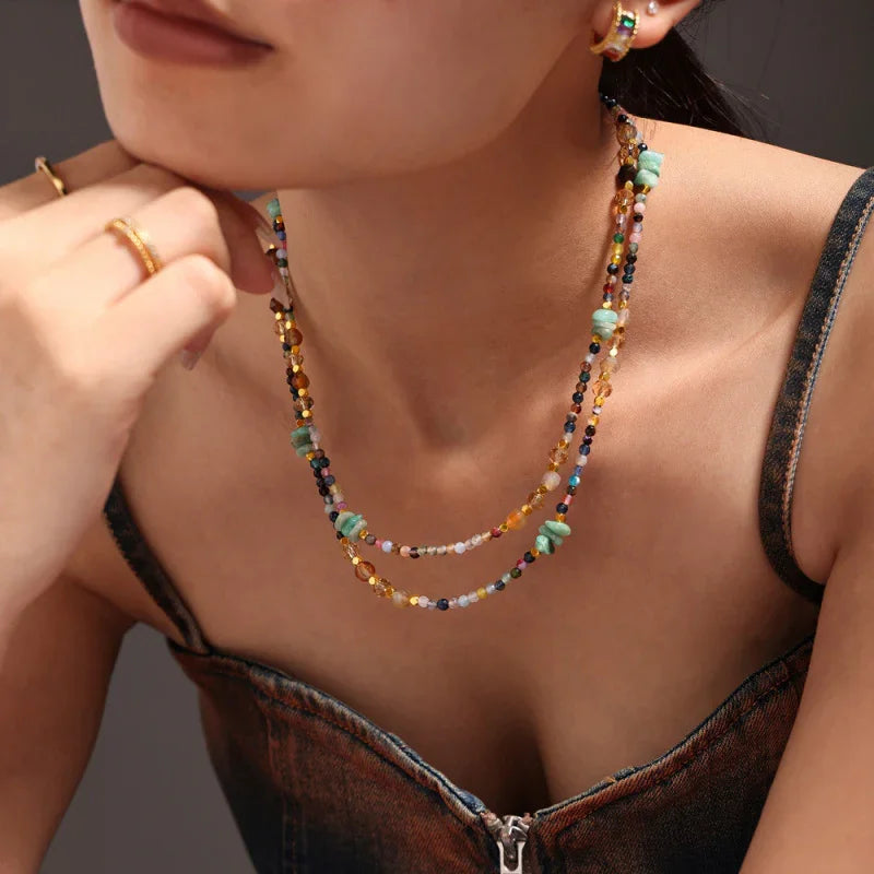 colorful beaded necklaces