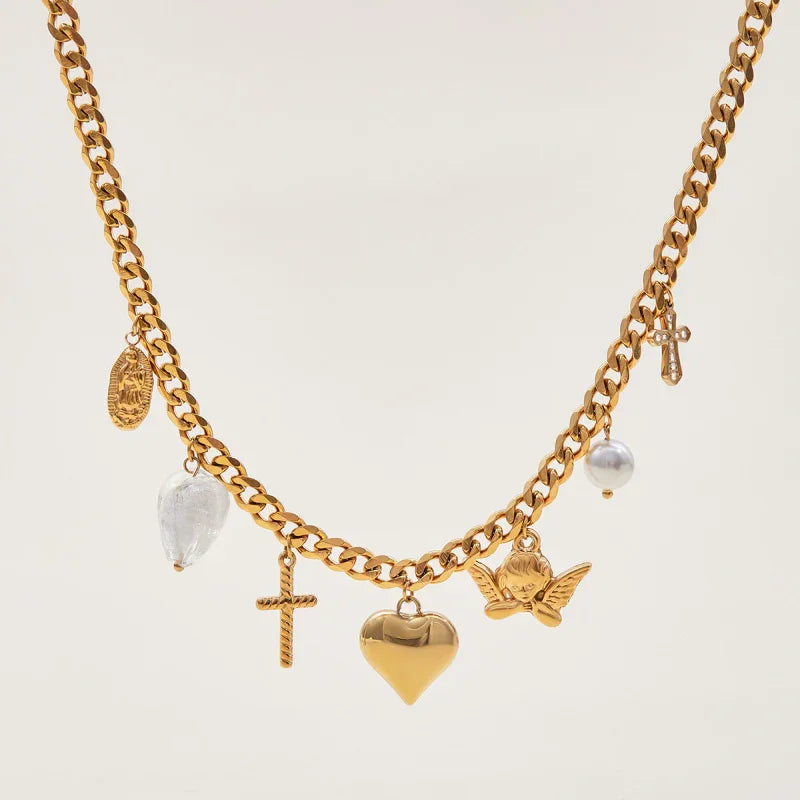 heart pendant necklace gold