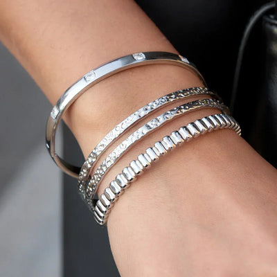 Stainless Steel Simple Open Bracelet That Does Not Fade