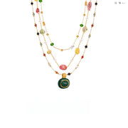 Natural stone beaded necklace