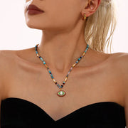Natural Stone Beaded Necklace For Women