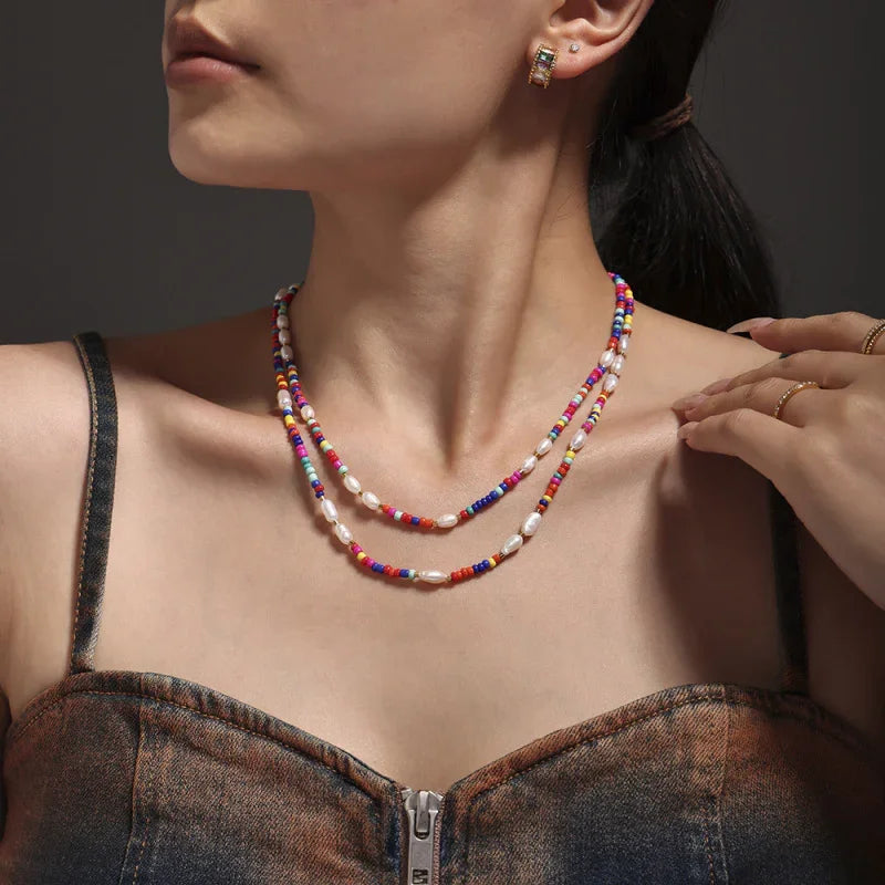 colorful beaded necklaces