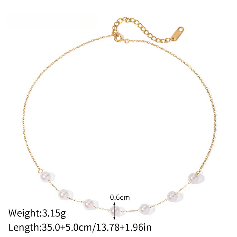faux pearl necklaces