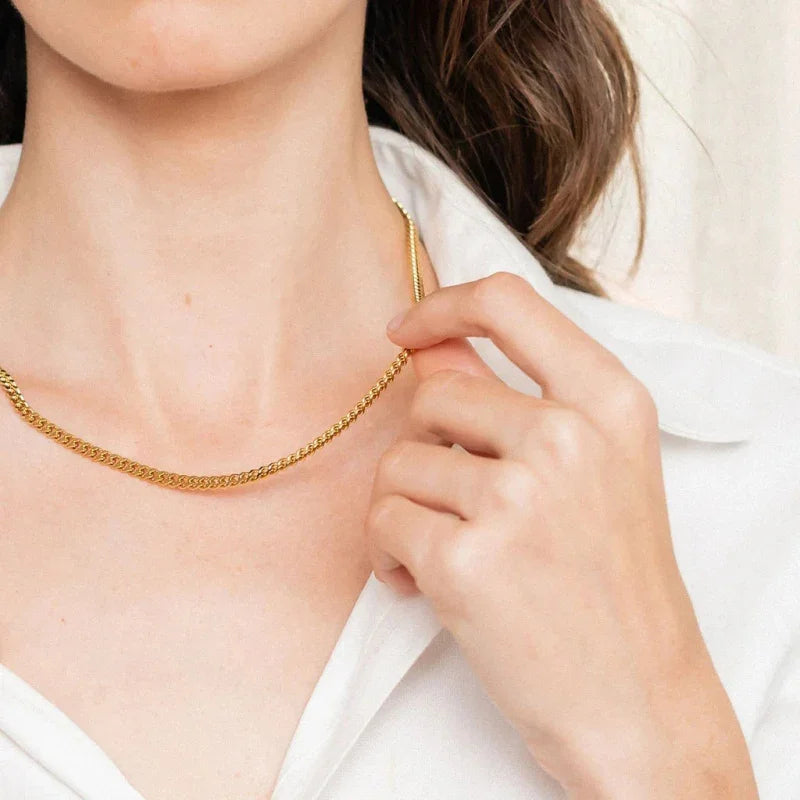 Stainless Steel Choker Necklace womens