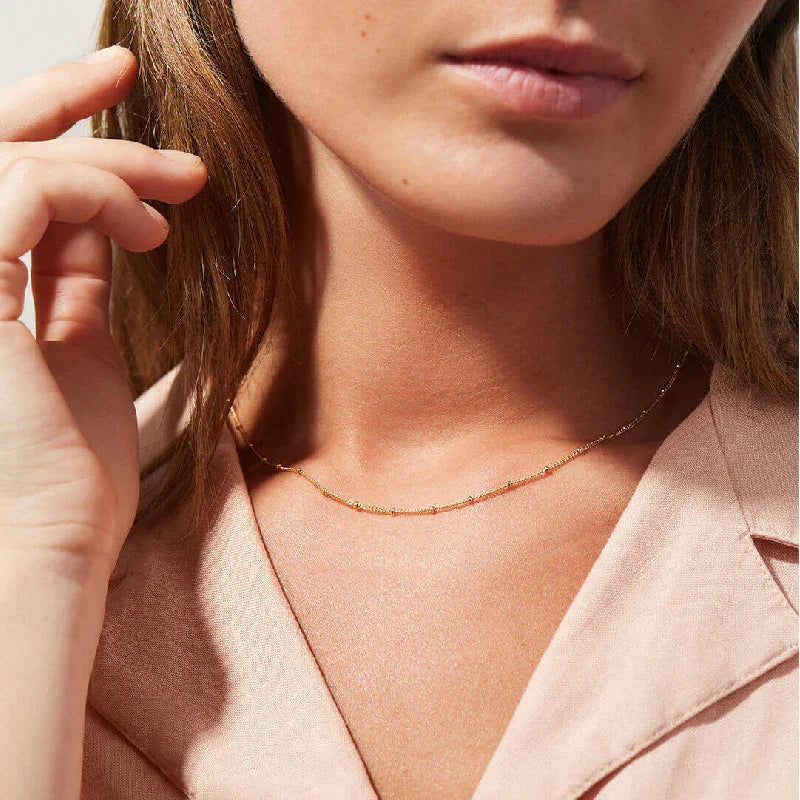 Stainless Steel Choker Necklace womens