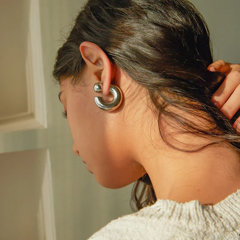 a gold earring