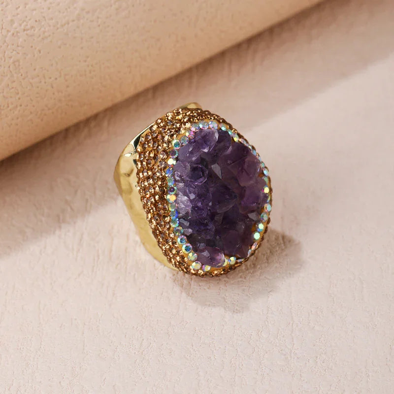 amethyst gemstone engagement rings