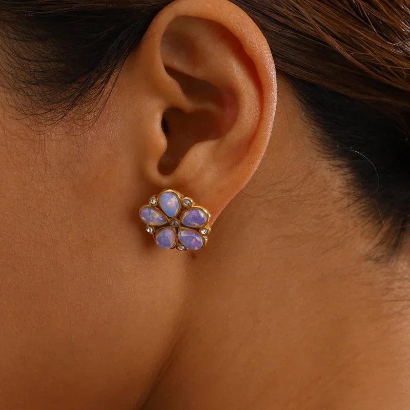 antique flower earrings