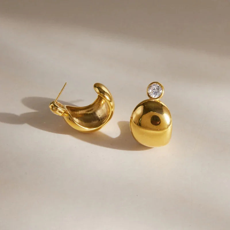 big cubic zirconia stud earrings