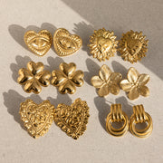 big flower earrings