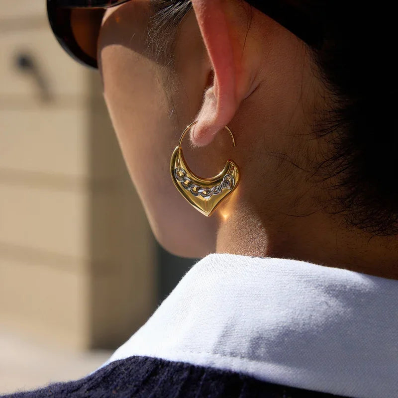 big gold earrings for women