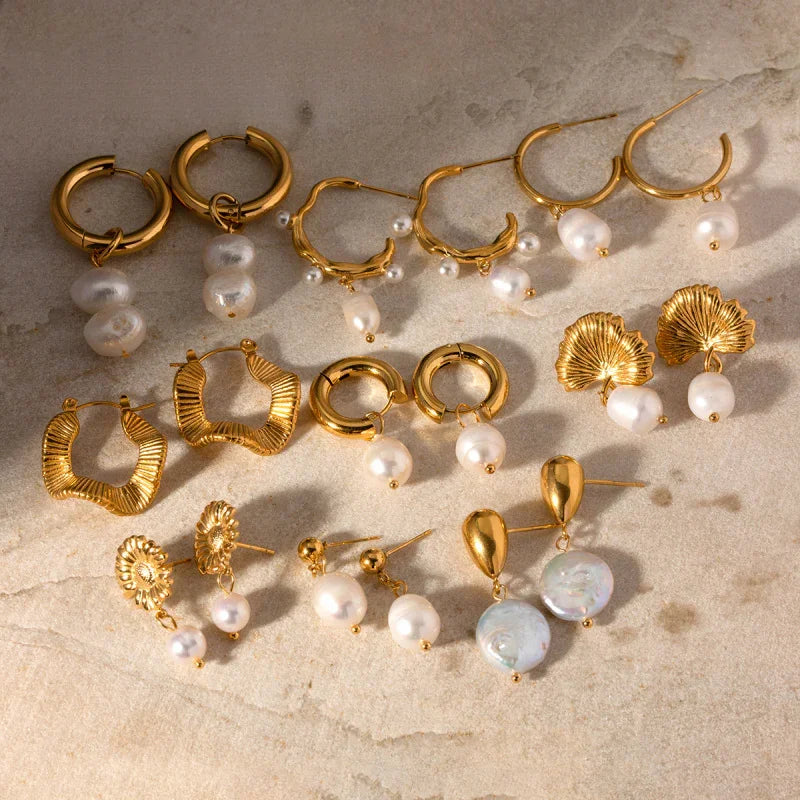 big pearl earrings