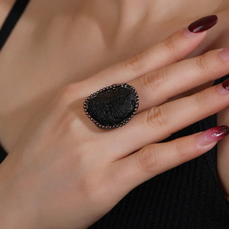 black gemstone jewelry