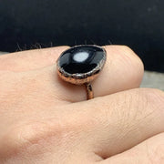 black ring gemstone