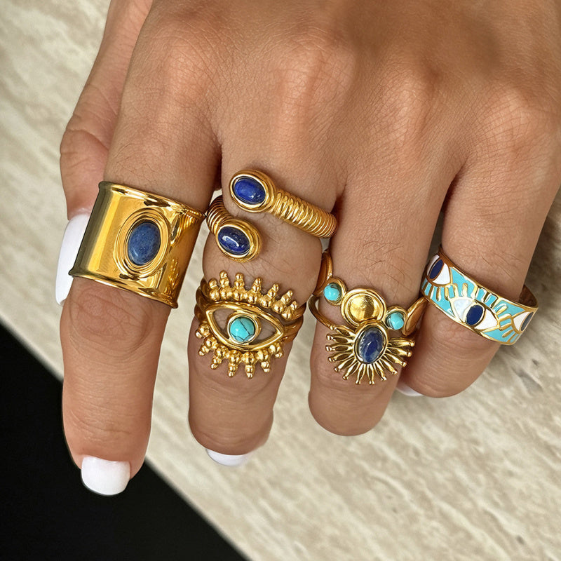 blue gemstone ring