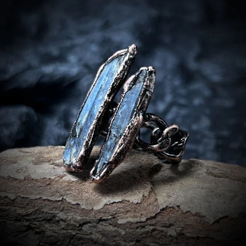 blue gemstone wedding rings