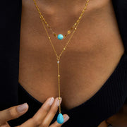 blue stone bead necklace
