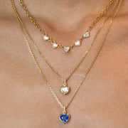 blue zircon gold necklace