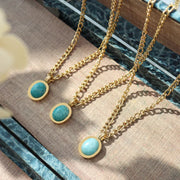 boho gemstone necklace