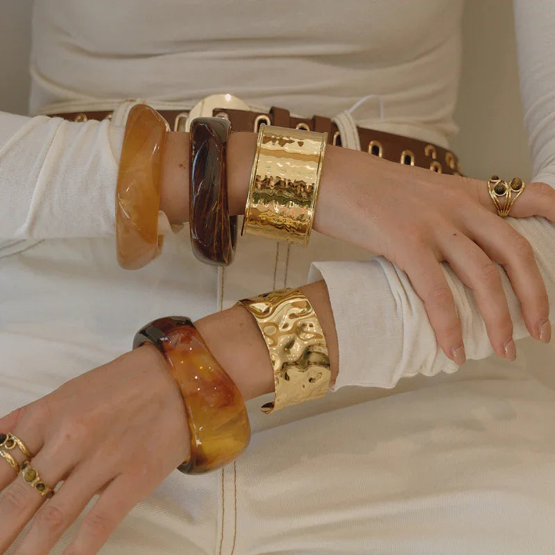 brown resin bracelet