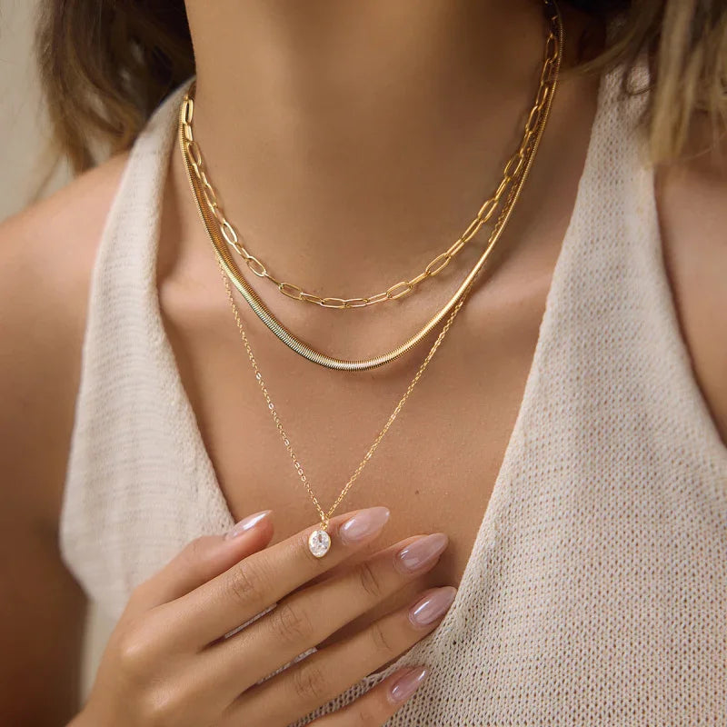 chain with zirconia