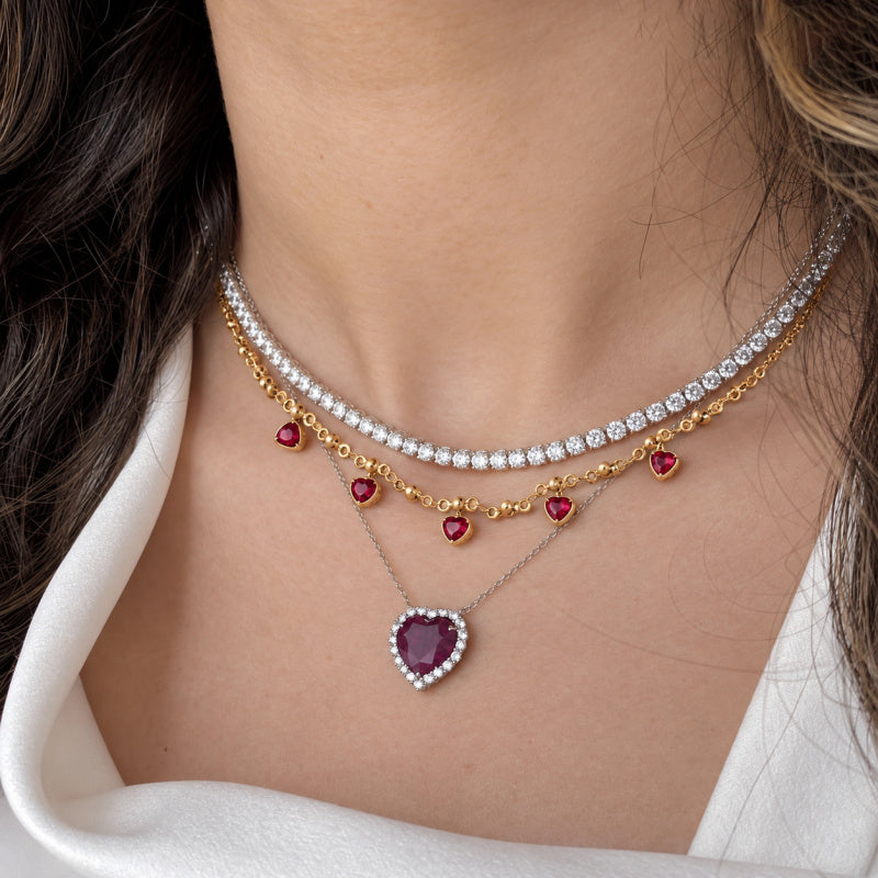 choker heart necklace