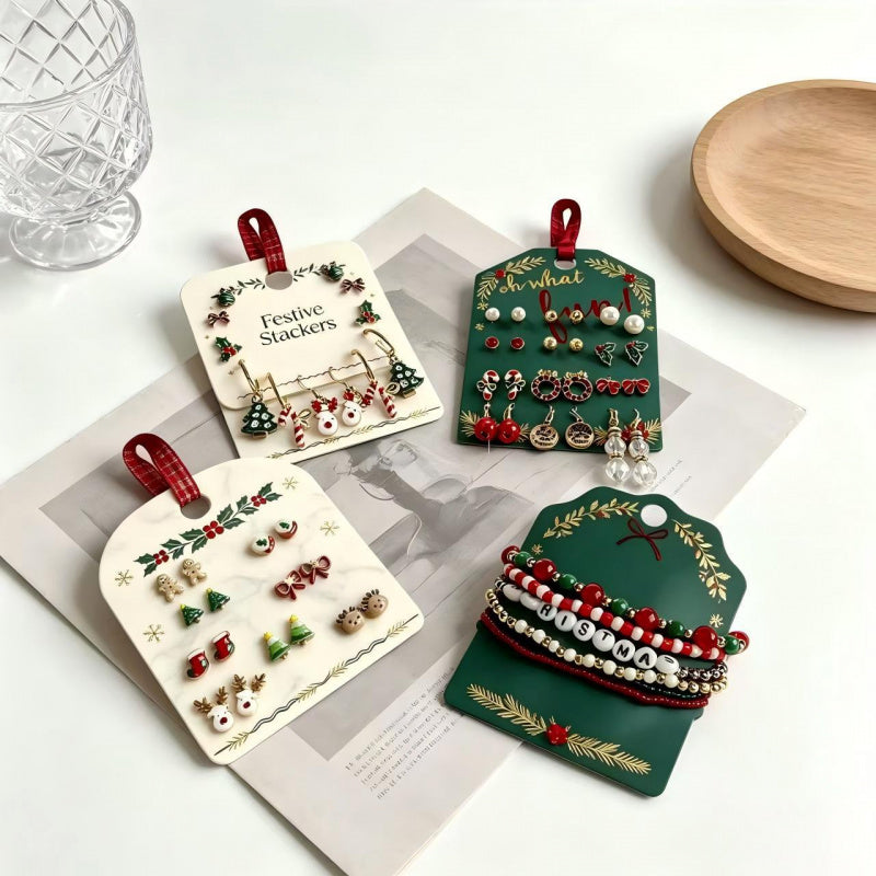 christmas dangle earrings