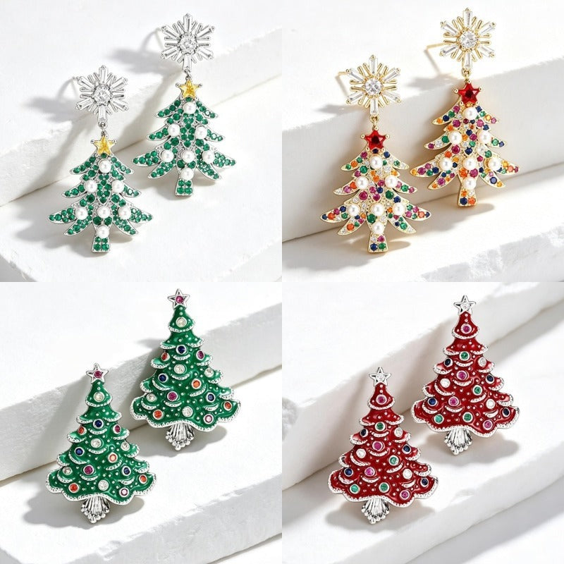christmas dangling earrings