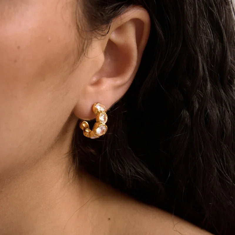 chunky hoop earrings