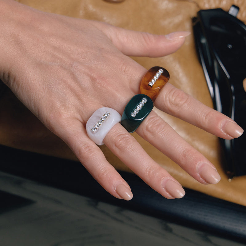 chunky resin rings