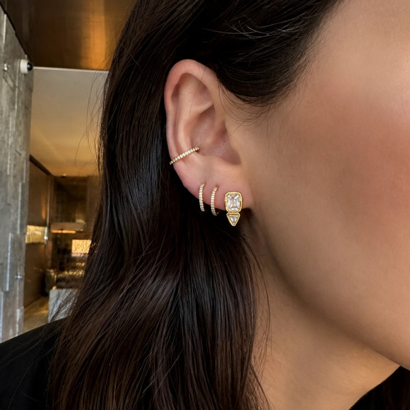 chunky steel earring