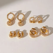circular stud earrings