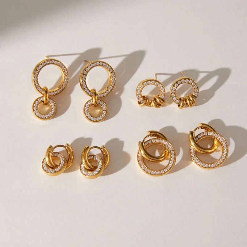 circular stud earrings