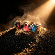 colored gemstone engagement ring
