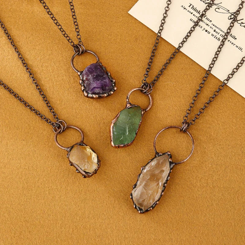 colorful stone necklace