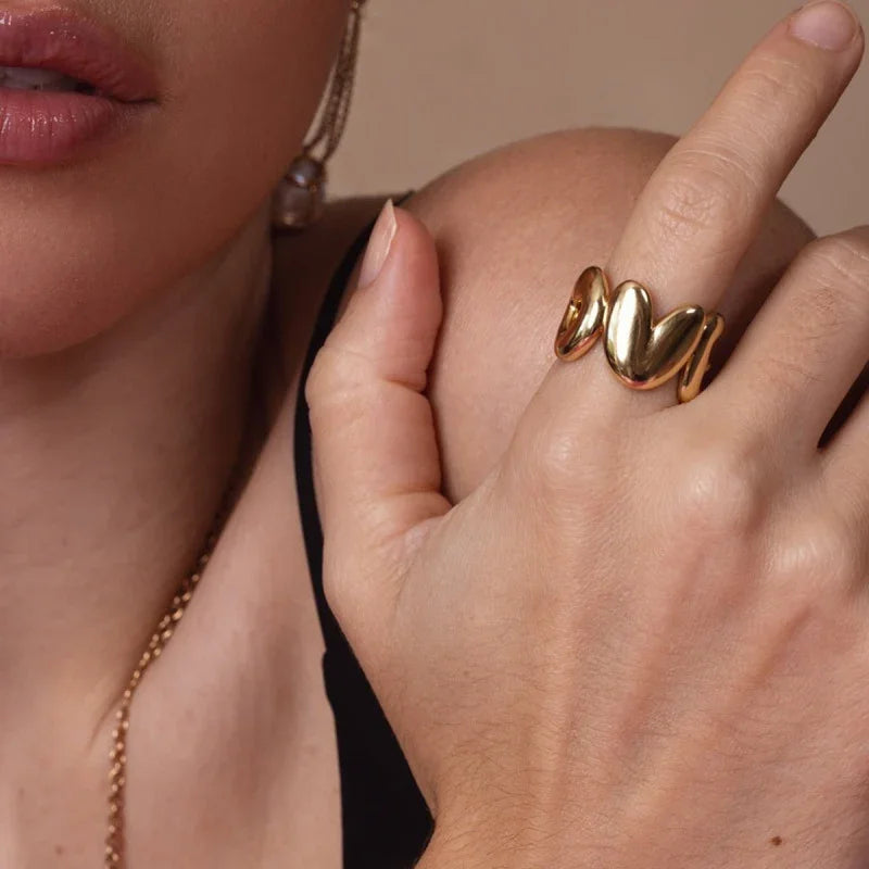 couple rings with letters