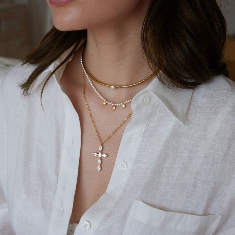 cross stainless steel necklace