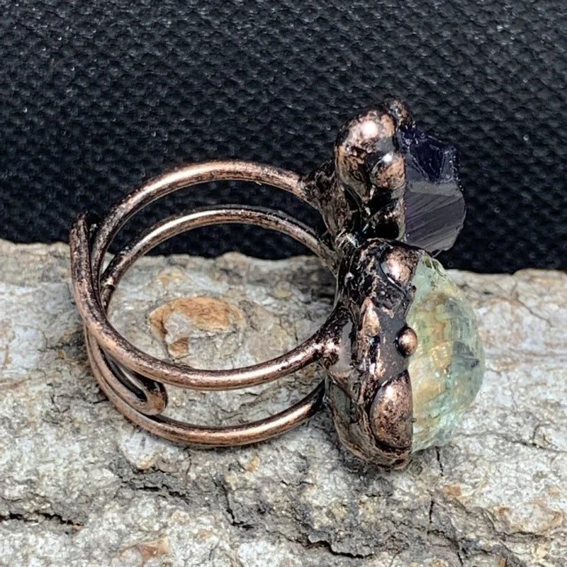 crystal amethyst ring