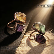 crystal gemstone rings