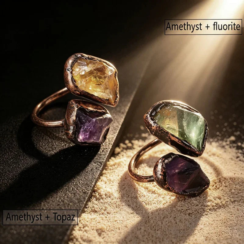 crystal gemstone rings