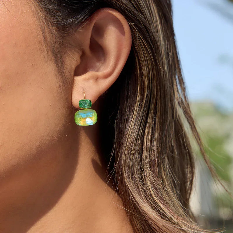 crystal hoop earrings