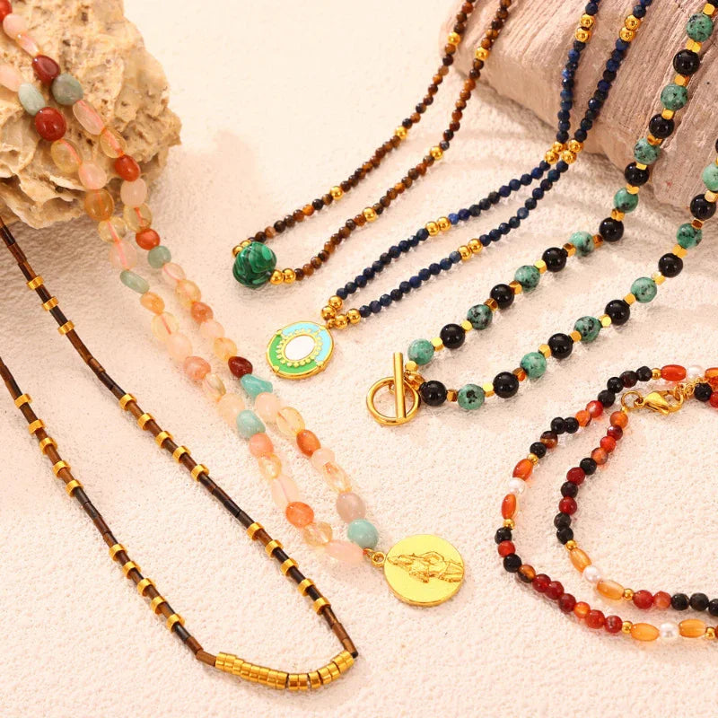 crystal necklace with pendant