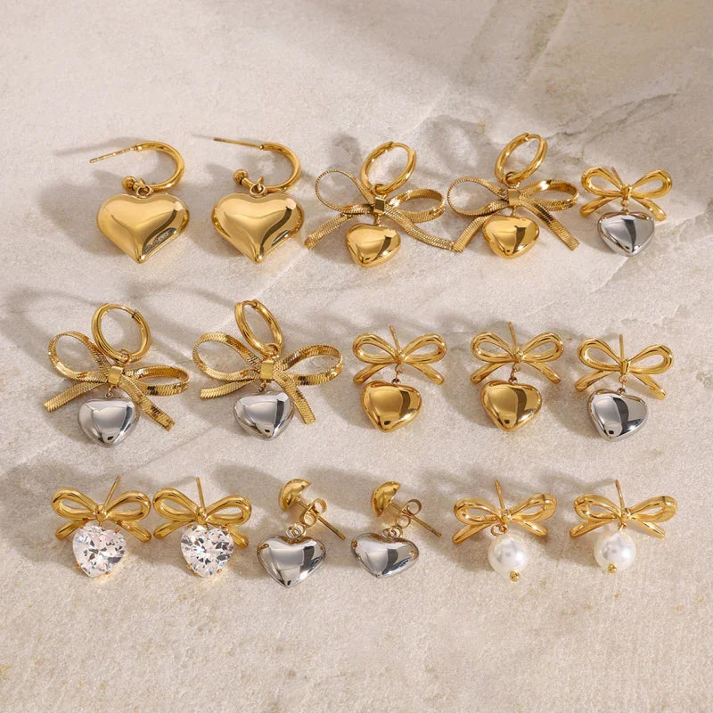 cubic zircon hoop earrings