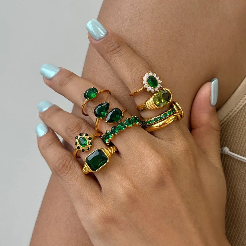 cubic zirconia band rings