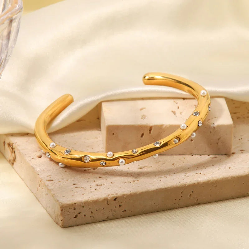 cubic zirconia bangle bracelet